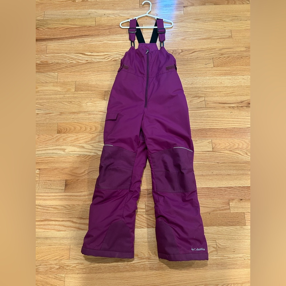 Columbia Magenta/purple Snow Bib size 10/12